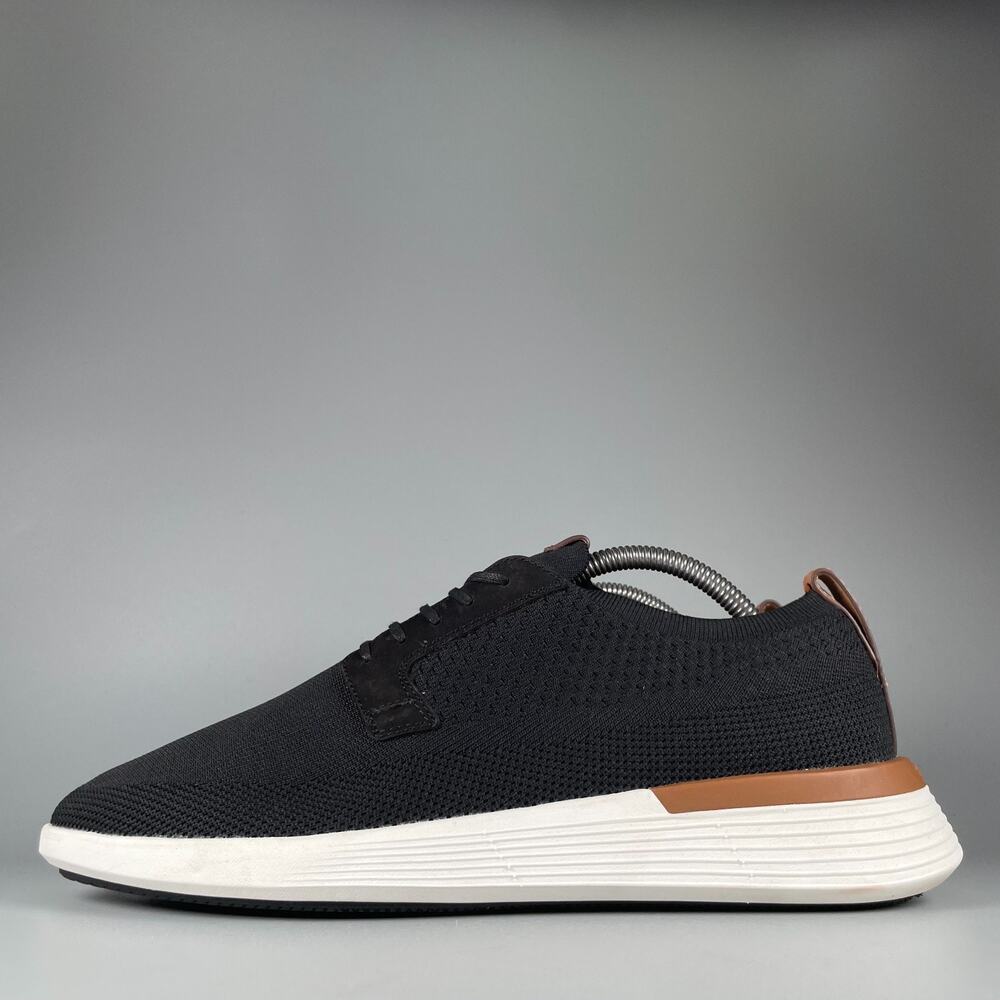 Wolf & Shepherd SwiftKnit Men's 10 Black White Derby Sneakers Lace Up Casual EUC